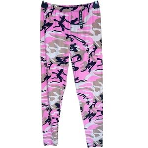 Always Camo Yoga Pant Leggings Pink Black Brown